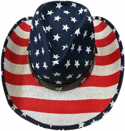 Hello USA Classic American Flag Cowboy Hat--July Fourth (Style 2)