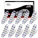 LEDKINGDOMUS 561 Bulb 44mm Bright White Festoon LED Bulb, 12 SMD Rigid Loop 1.73