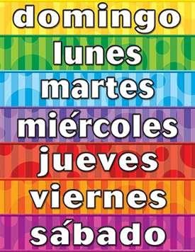 Giorni Della Settimana Tabellone Spagnolo Tcr7692 Amazon It Cancelleria E Prodotti Per Ufficio