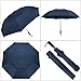 G4Free Folding Golf Umbrella 58-inch Large Windproof Double Canopy Auto Open Compact Travel Umbrellas(Navy Blue)