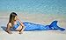 Fin Fun Mermaid Tail, Reinforced Tips, with Monofin,, Arctic Blue, Size Youth 6