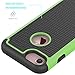 OEAGO iPhone 8 Case, iPhone 7 Case Cover [Drop Protection] [Shock Proof] Hybrid Dual Layer Rubber Plastic Impact Defender Rugged Slim Hard Case Cover Shell for Apple iPhone 8 / iPhone 7 - Green