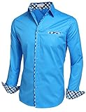 Misakia Men's Fashion Slim Fit Dress Shirt Casual Shirt