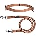 Hands Free Dog Leash for Running, Walking, Hiking, Durable Dual-Handle Bungee Leash, Reflective Stitching, Adjustable Waist Belt Fits up to 42