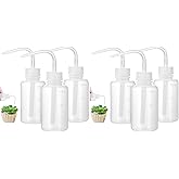 TOPPERFUN 6Pcs 150Ml Lab Wash Bottles Small Squeeze Bottles for Succulent Plant Watering Tattoo Supplies and Laboratory Use with Precise Nozzle