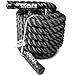 Titan Fitness Battle Rope 40ft x 1.5in, Poly Dacron Heavy Rope for Home Gym Conditioning Workouts, Cross-Train, Strength Training Exercises