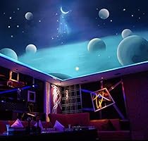 Outer Space Moon 3d Ceiling Wallpaper For Hall Living Room 3d Wall