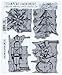 Stampers Anonymous Tim Holtz Cling Rubber Stamp Set, 7 by 8.5-Inch, Christmas Blueprint