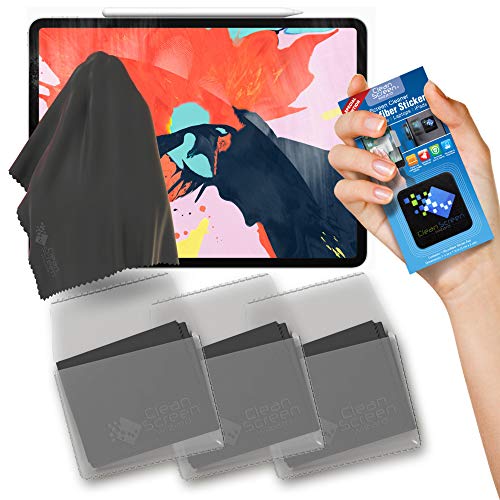 Clean Screen Wizard Microfiber Cloths Screen Cleaner/Protector Cleaning Dust Cloths for iPad Pro, iPhone, Laptops, Computers, MacBook Pro 13â€, 15â€ MacBook Air 13â€ Screen - 4 PACK Bundle
