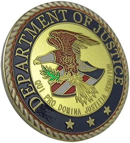 United States Department of Justice 24K gold plated Challenge coins 1053#
