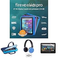 Fire HD 8 Kids Pro tablet, 8” HD (Sky Blue) with Kids Headset + Sleeve + Screen Protector
