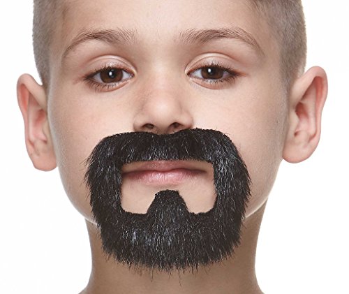 Black Goatee Costumes - Mustaches Fake Beard, Self Adhesive, Novelty,