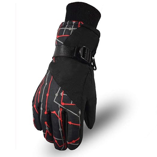  Ski Gloves Kids Girls Waterproof Skiing