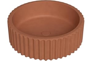 Swiss Madison Lafayette 16" Round Concrete Vessel Sink in Terracotta