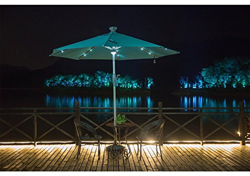 Mefo Garden Electric Automatic Patio Umbrella With Led Lights