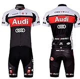 2014 Outdoor Sports Pro Team Men's Short Sleeve Cycling Jersey and Bib Shorts Set (Suit)