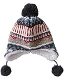 Home Prefer Outdoor Kids Girls Boys Peruvian Beanie Earflaps Winter Snow Ski Hat