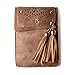 KISS GOLD(TM) Mini Crossbody Shoulder Bag, Small Cellphone Pouch, Single Shoulder Bag, PU Leather Tassel Style, Light Coffee