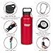 Healthy Human Stainless Steel Water Bottle | Double Walled Vacuum Insulated Water Thermos for Adults | Eco-Friendly Travel Bottles with Leak Proof Lid (Red Hot, 40 oz / 1183 ML)