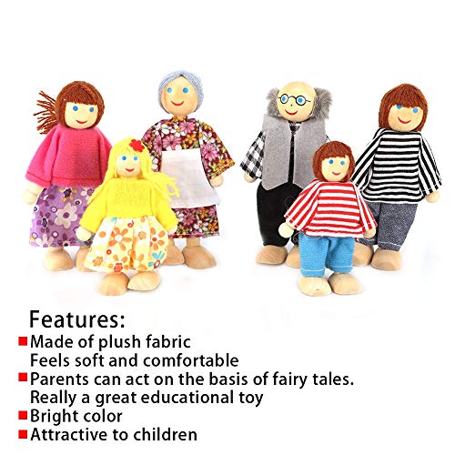 Baby Theater Dolls Accessories Kids Plush Toys for Children Gift Game Cartoon Finger Puppets(6 Set)
