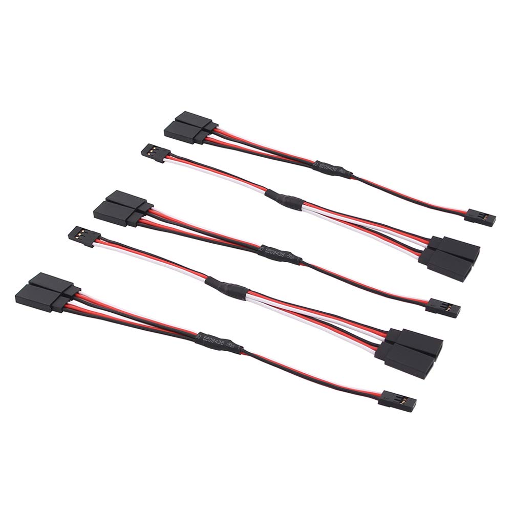 OliRC 5pcs 6" / 150mm Servo Y Harness Extension Cord Cable 22awg 60 cores for RC Car Helicopter Servo Receiver Wire Lead(C141-5)