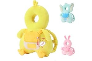 JUNNENG Head Safety Protector Pad for Baby Toddler Walker,Infant Talking Head Protection Backpack Cushion (Yellow Duck)