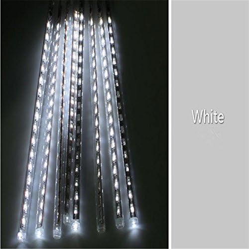 HJD LIGHT ®50cm 240leds Meteor Shower Lights Drop Icicle Snow Falling Raindrop Waterproof String Light for Wedding Party Christmas Decoration (white)