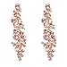 NLCAC Women's Wedding Earrings for Brides Dangling Rhinestone Crystal Chandelier Earring Drop Bridesmaids