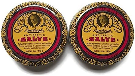 2-pack Antiseptic Rawleigh Natural Skin Balm and Salve, 5 Oz. Tins (Set of 2)
