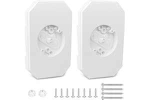 BOUYAO 8141DBL Siding Lamp Mounting Blocks Kits, Outdoor Light Mounting Block with Built-in Electrical Box for 1/2 Inch (0.5") Outdoor Double 4" Siding Lap 1/2" Vertical Double Siding Lap, White, 2 Pack