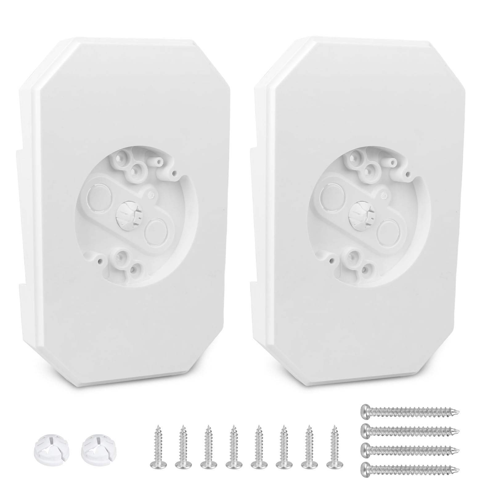 Photo 1 of 8141DBL Siding Lamp Mounting Blocks Kits, Outdoor Light Mounting Block with Built-in Electrical Box for 1/2 Inch (0.5") Outdoor Double 4" Siding Lap 1/2" Vertical Double Siding Lap, White, 2 Pack