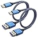 TITACUTE USB Type C Cable 1FT, Short USB 3.0 to USB C Cable 2 Pack Nylon Braided Fast Charger Cable Data Sync Quick Charging Cable Compatible with Samsung A51 A71 LG K51 Stylo 6 Moto G Stylus White