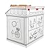 UC Global Trade Inc Shop Playhouse for Creative Coloring & - Cardboard House for Kids and Additional Sticker Decorations & 3D Puzzle Coloring Castle for Kids and Adults Educational DIY Build (Shop)