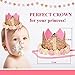 One Year Birthday Decorations Kit For Princess Baby Girl - 'I AM ONE' Banner | Golden Crown Hat | 'ONE' Cake Topper | Pink Hanging Paper Fan | Pink Paper Garland | 8 Ballon - 18 pcs Bundle