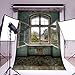 LB Halloween Rustic Old Window Backdrop for Photography 6x9ft Funny Witch Devil Ghost Dress up Vintage Photo Background Customized Vinyl Portrait Photo Shoot Studio Props FG112