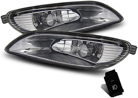 Clear Fog Lights Lamp Set For Toyota Camry (Pair) Driver Left and Passenger Right Side Replacement