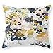 Sloane - Abstract Painting In Modern Fresh Colors Navy, Mint, Blush, Cream, White, And Gold Throw Pillow Indoor Cover (18 x 18) by WAOI