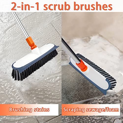 Heavy Duty Floor Scrub Brush with Long Handle,BITOPE 12" Wide Grout