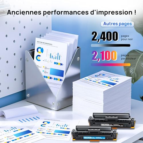 KUPYLM 415A Toner with Chip Compatible with HP 415A 415X for LaserJet Pro MFP M479fdw MFP M479fdn M479 M454dw M454dn M454 W2030A W2031A W2032A W2033A (Black Cyan Magenta Yellow, Pack of 4) )