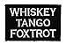Whiskey Tango Foxtrot Tactical Funny Hook and Loop Fully Embroidered Morale Tags Patch (Black and White)