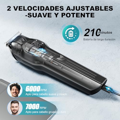 kensen Male Body Shaver 4 in 1, 2 Speeds Male Body Epilator, IPX7 Waterproof Body Shaver for Beard, Ears, Armpits, Chest, Legs and Genitals, LED Display, 210 mins Use
