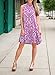 ZESICA Women's Summer Sleeveless Damask Print Pocket Loose T-shirt Dress