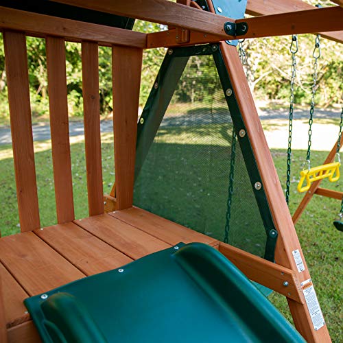 SwingNSlide PB 8375 Ranger Plus Wooden Swing Set with Swings