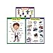 SANTSUN 2 Pcs of Set Educational Preschool Poster for Toddlers and Kids|Great for Nursery Homeschool Kind Classroom decorations|School Wall Decor- Transportation,Body Parts (17x24in)