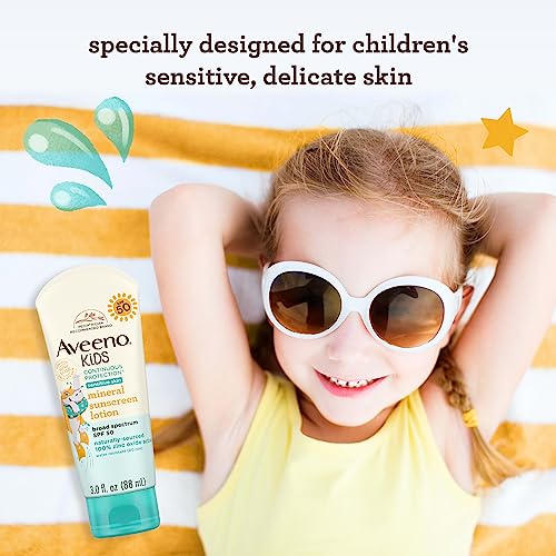 Aveeno Kids Continuous Protection Zinc Oxide Mineral Sunscreen Lotion