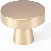 COTYKILEY 10 Pack Champagne Bronze Kitchen Cabinet Knobs Solid Round Drawer Knobs Dresser Knobs Gold Cabinet Hardware
