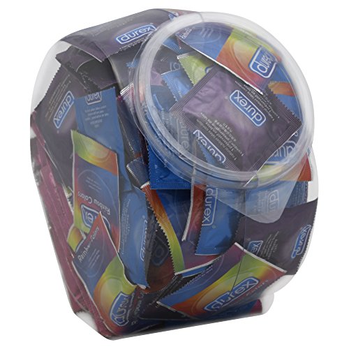 Durex Variety Fish Bowl, Assorted Premium Lubricated Condoms, 144 Count image