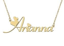 Aoloshow 18k Gold Plated Arianna Heart Name