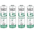 JOZELNK 4 Pack LS14500 AA 3.6V Lithium 2600mAH Batteries for Smart Oil Fuel Fauge Device