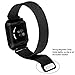 for Apple Watch Band Milanese Loop,LikeItY Stainless Steel Magnetic Band with Metal Case for Apple Watch Series 1/2/3 - Shockproof Protective Bumper Replacement Strap(38mm Black)
